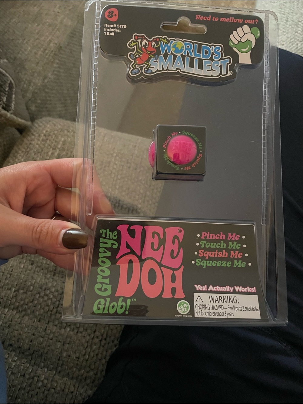 Pink World’s Smallest NeeDoh The Groovy Glob